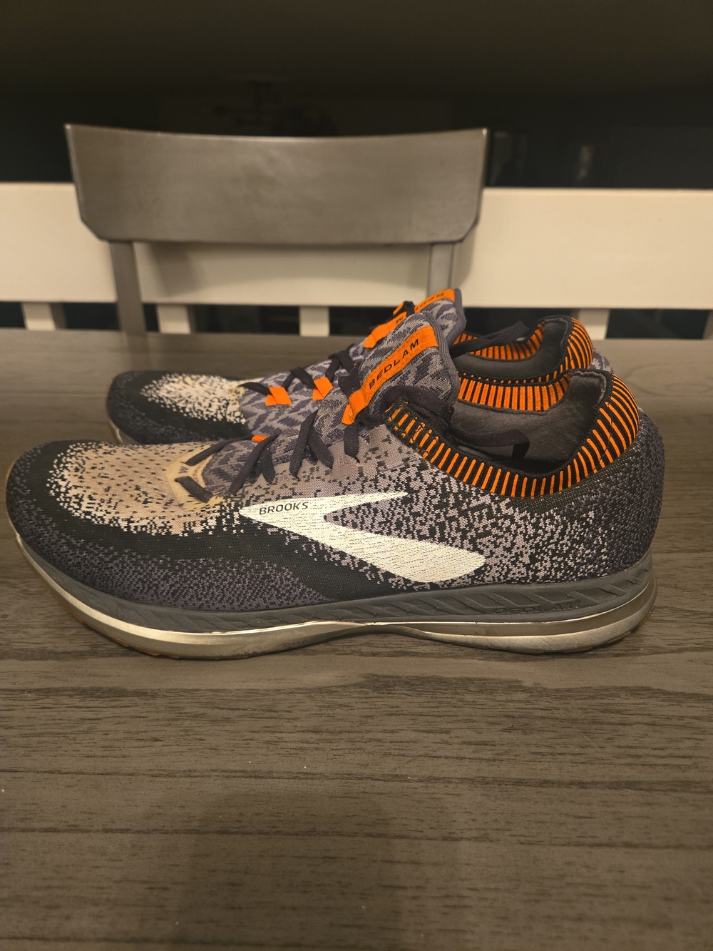 Brooks Bedlam Men’s Running Shoes - Gray with Orange Accents